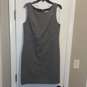 LOFT Charcoal Gray Midi Dress